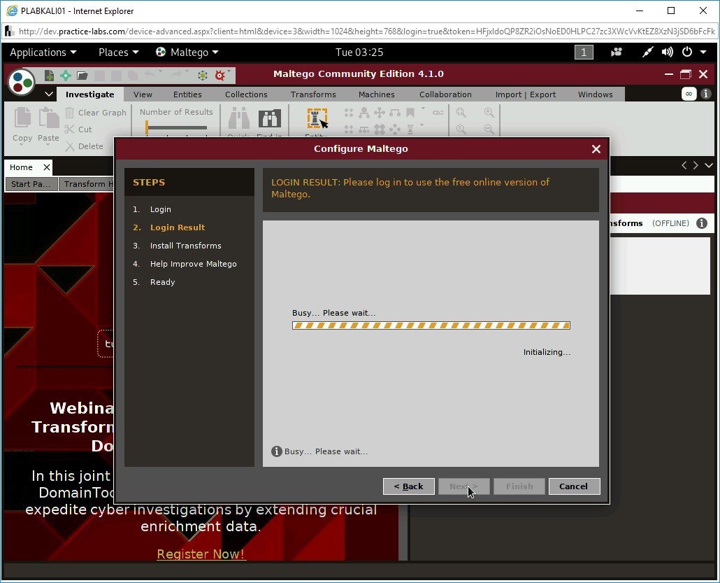 Figure 3.62 Screenshot of PLABKALI01