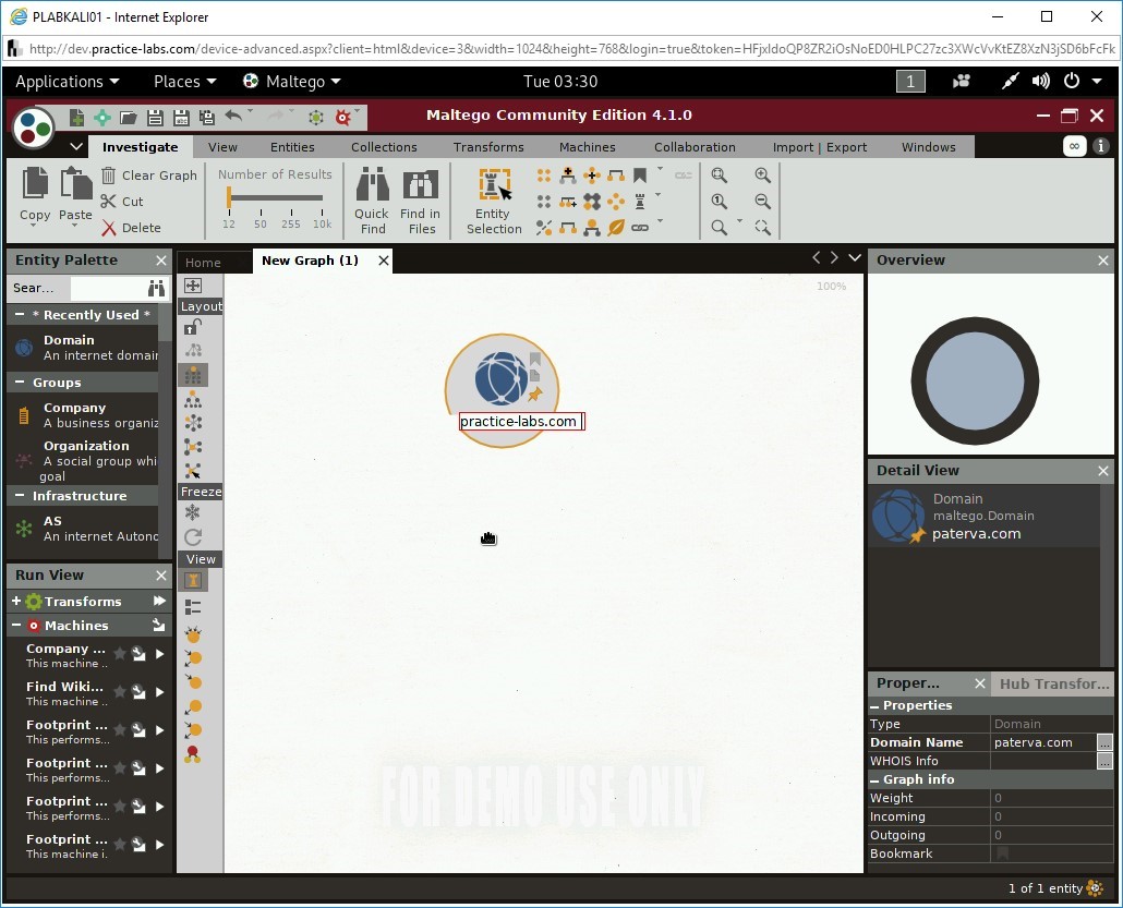 Figure 3.69 Screenshot of PLABKALI01