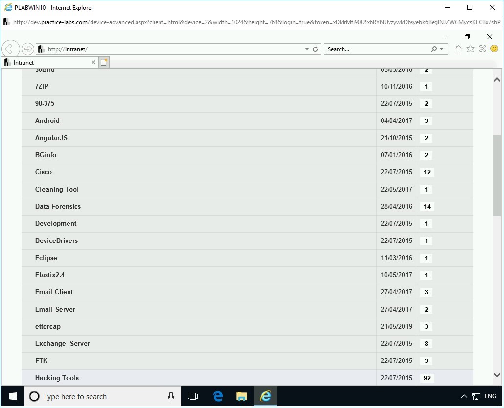 Figure 1.16 Screenshot of PLABWIN10