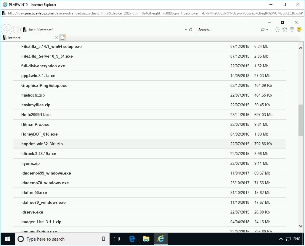 Figure 1.17 Screenshot of PLABWIN10