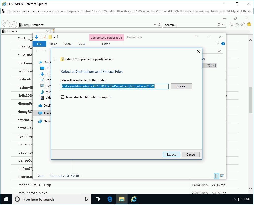 Figure 1.21 Screenshot of PLABWIN10
