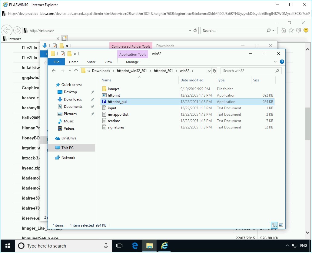 Figure 1.24 Screenshot of PLABWIN10