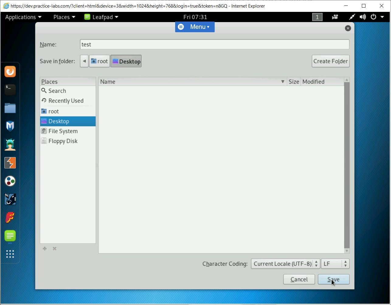 Figure 1.47 Screenshot of PLABKALI01
