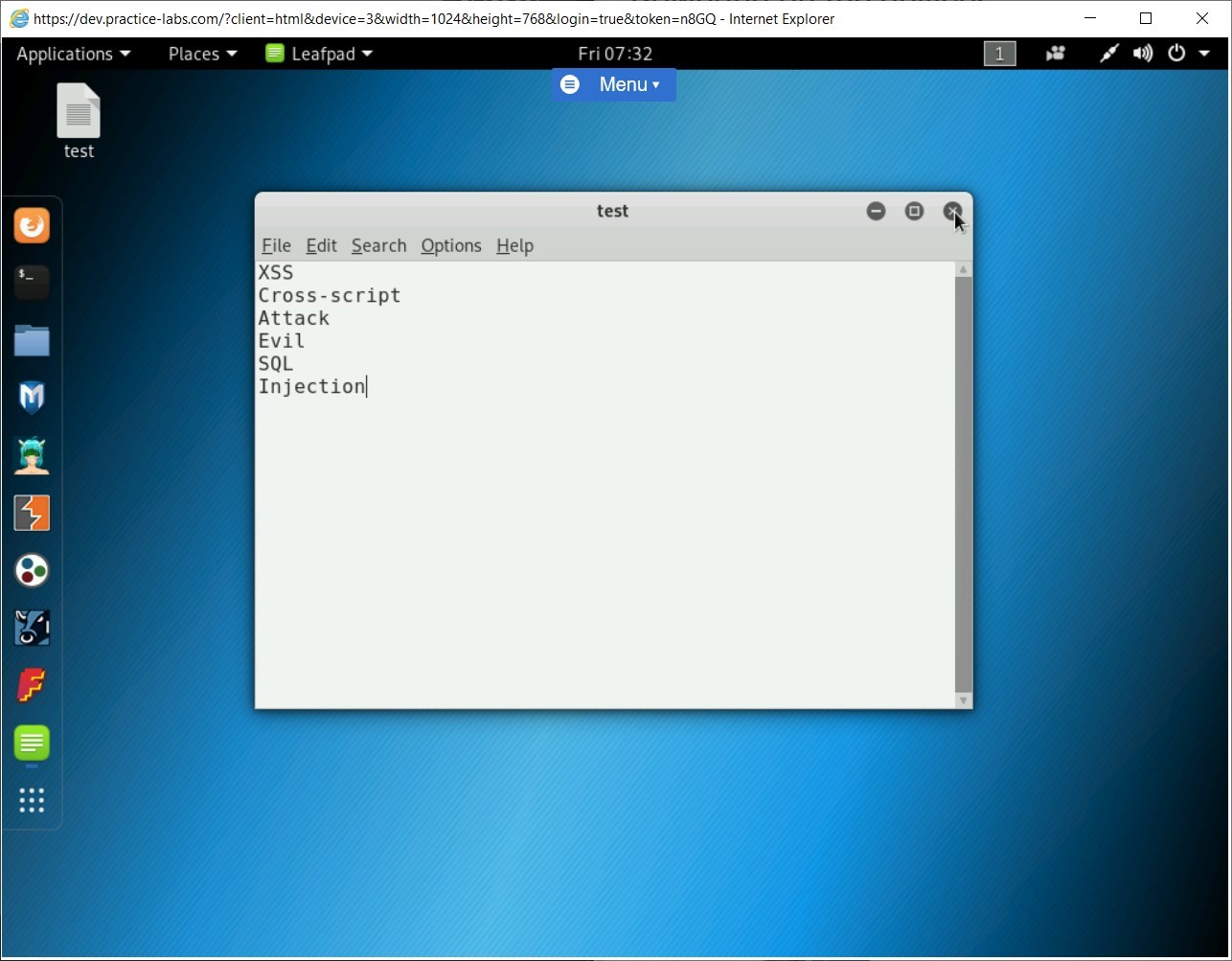 Figure 1.48 Screenshot of PLABKALI01