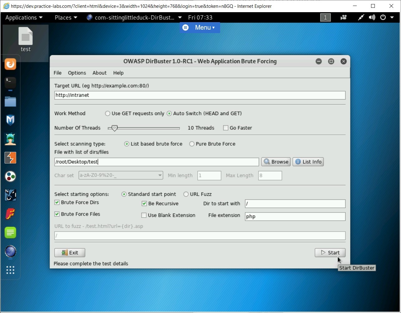 Figure 1.51 Screenshot of PLABKALI01
