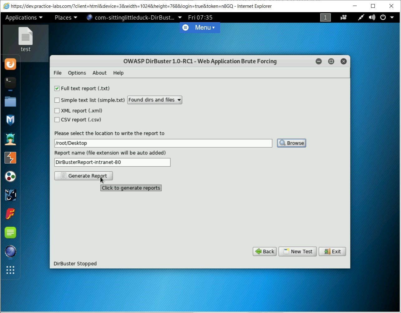 Figure 1.55 Screenshot of PLABKALI01