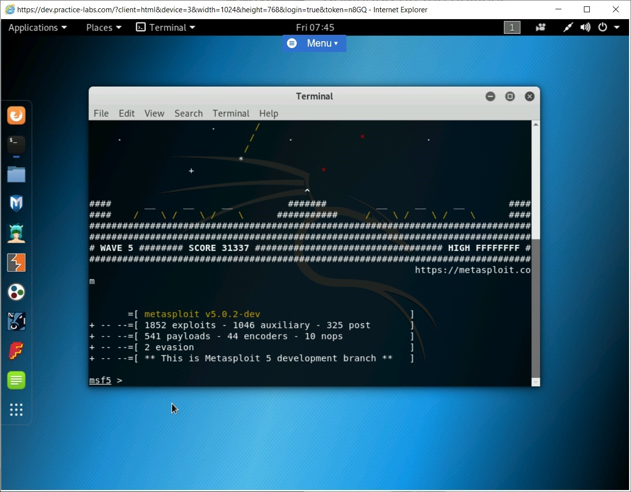 Figure 1.65 Screenshot of PLABKALI01