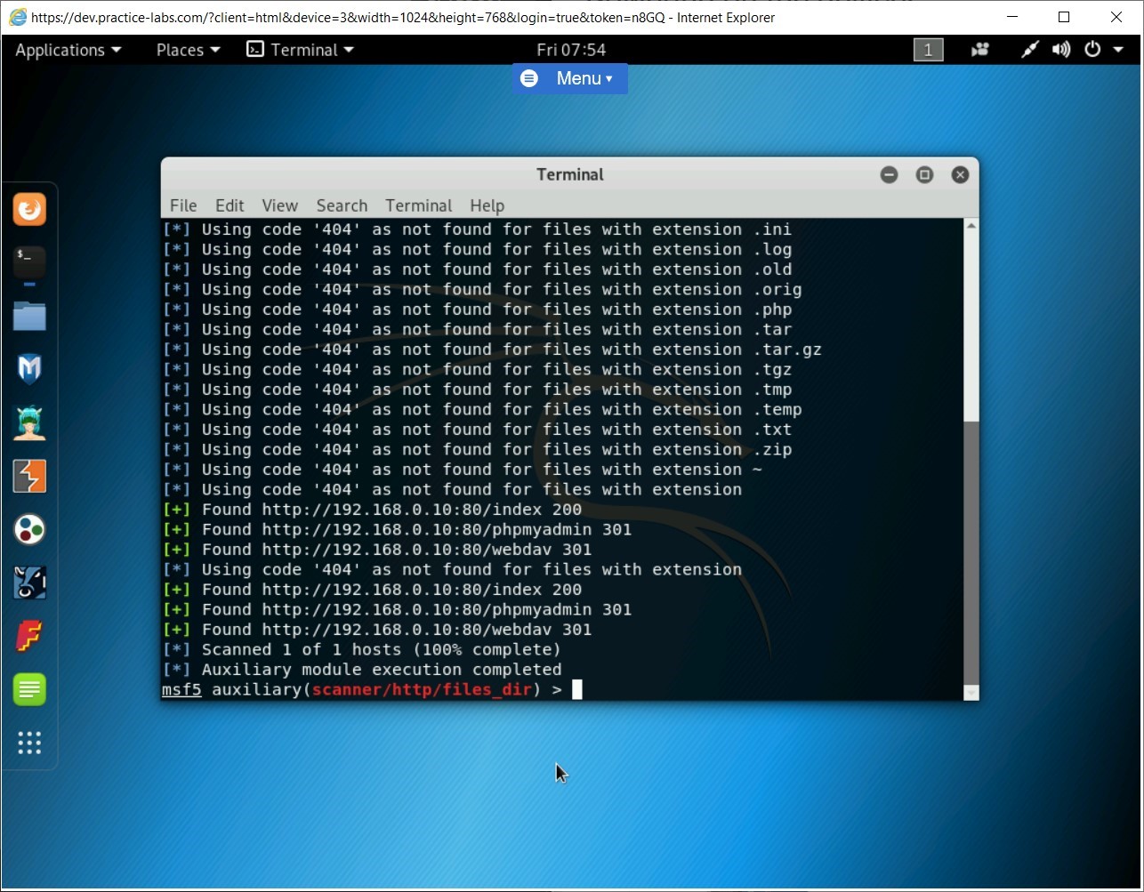 Figure 1.69 Screenshot of PLABKALI01