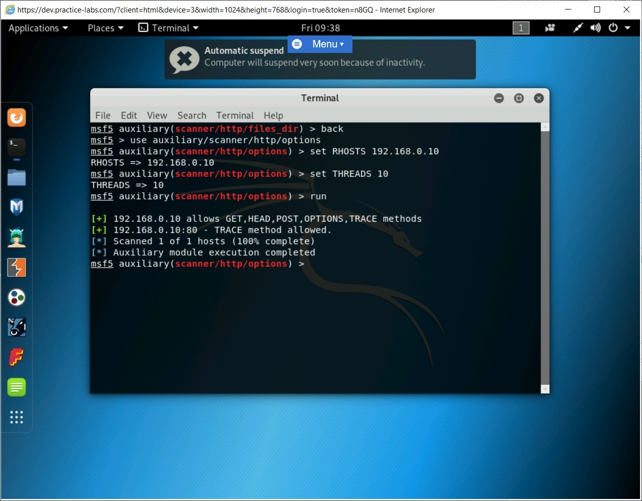 Figure 1.74 Screenshot of PLABKALI01