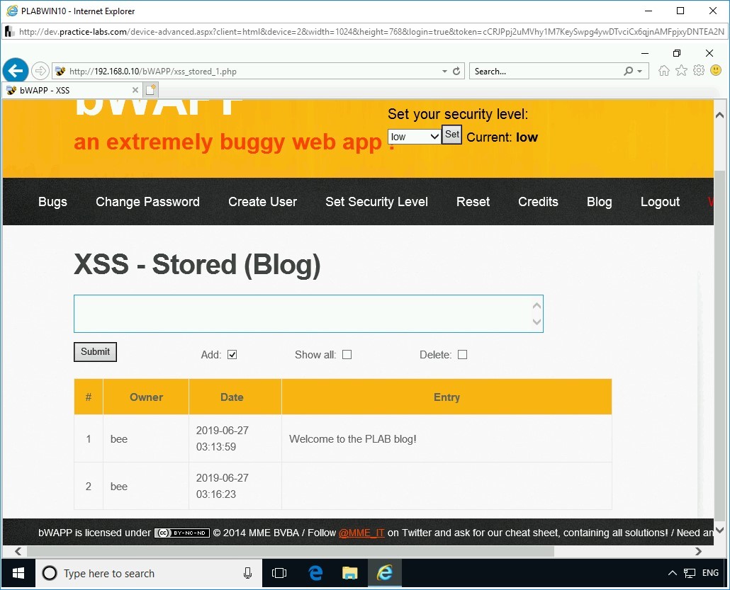 Figure 2.65 Screenshot of PLABWIN10