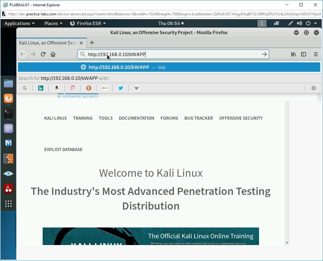 Hình 1.6 Ảnh chụp màn hình PLABKALI01