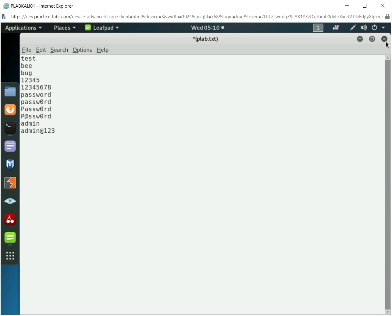 Hình 1.15 Ảnh chụp màn hình PLABKALI01