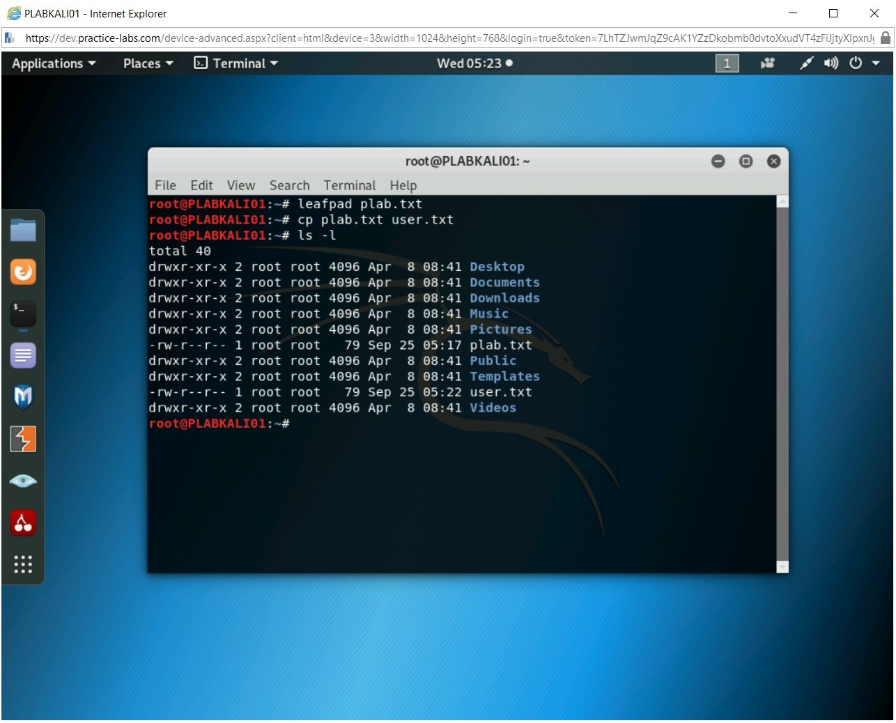 Hình 1.18 Ảnh chụp màn hình PLABKALI01
