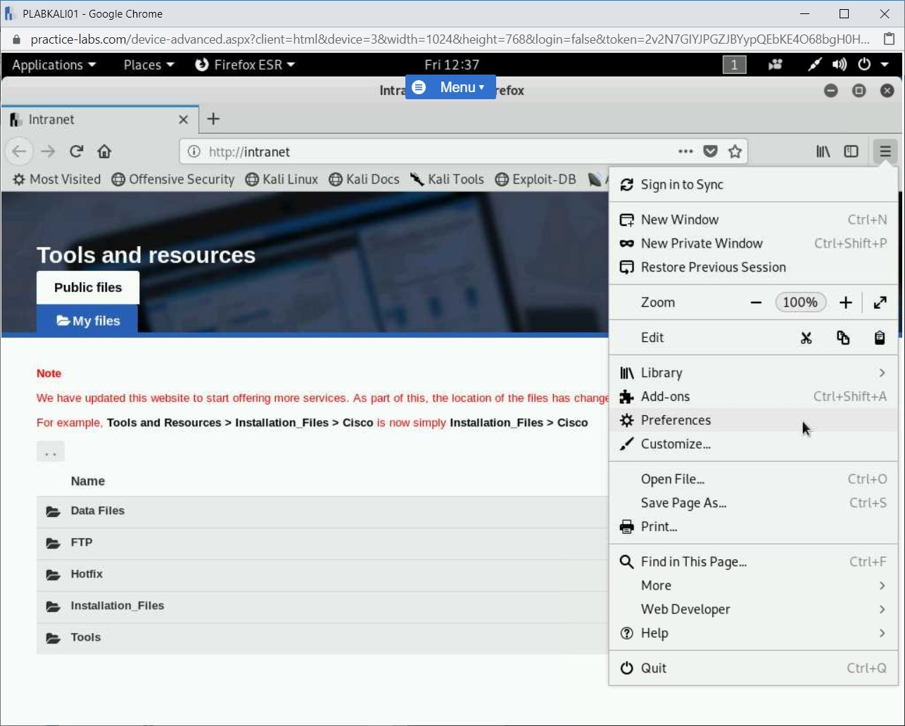 Ảnh chụp màn hình Practice Labs.