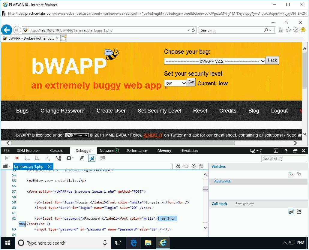 Figure 2.9 Screenshot of PLABWIN10