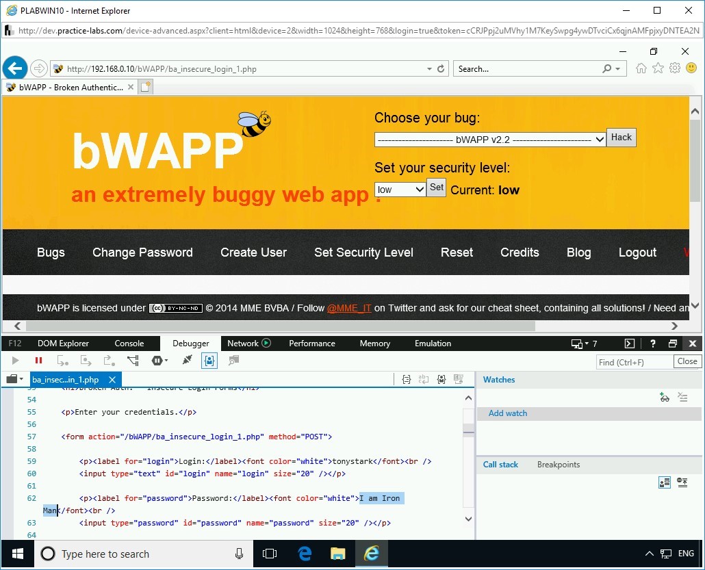 Figure 2.10 Screenshot of PLABWIN10