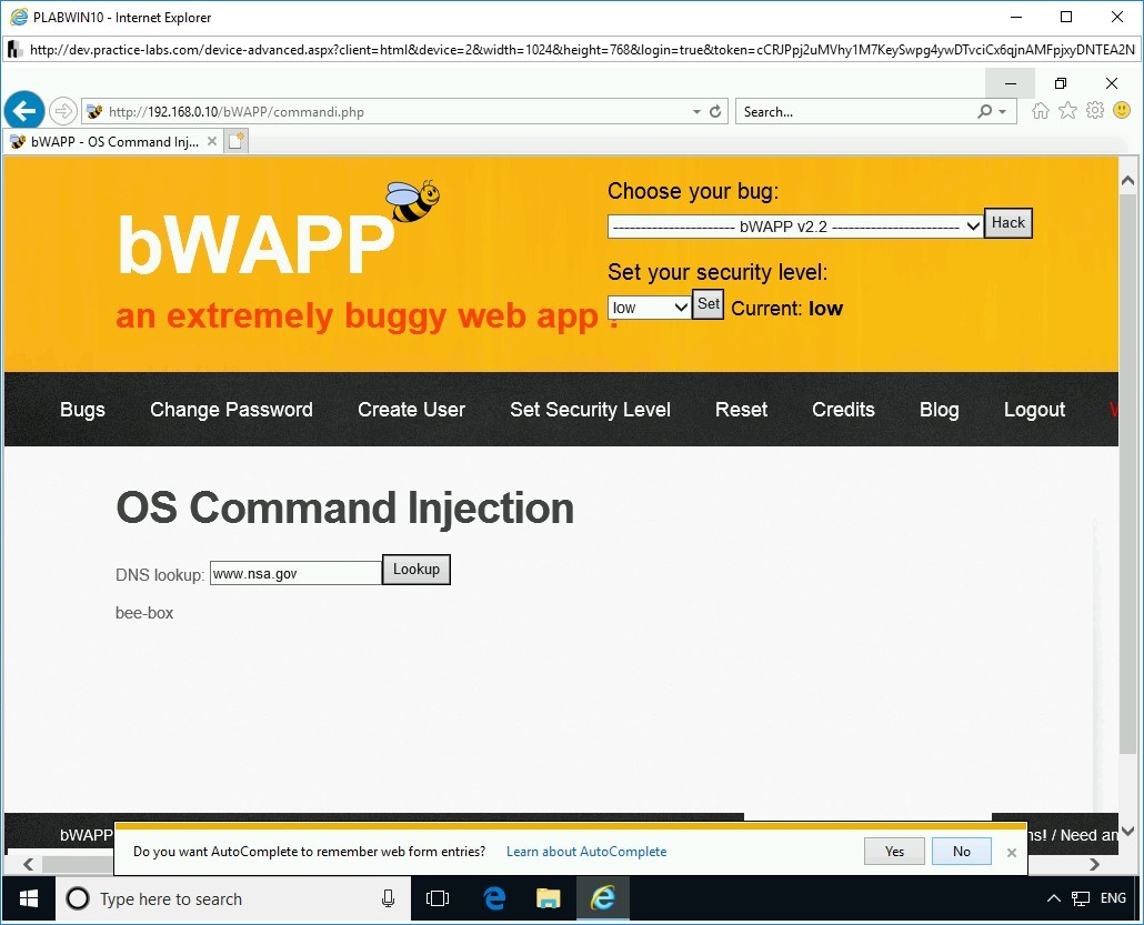 Figure 2.27 Screenshot of PLABWIN10