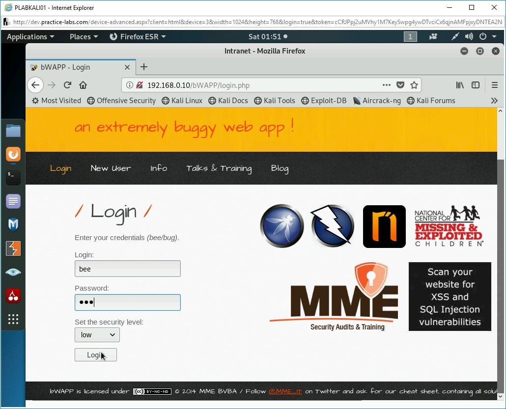 Figure 2.30 Screenshot of PLABKALI01