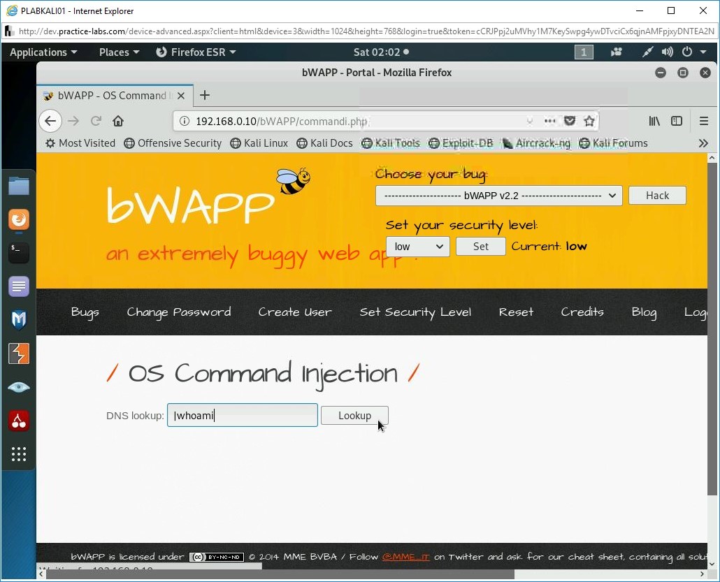 Figure 2.32 Screenshot of PLABKALI01