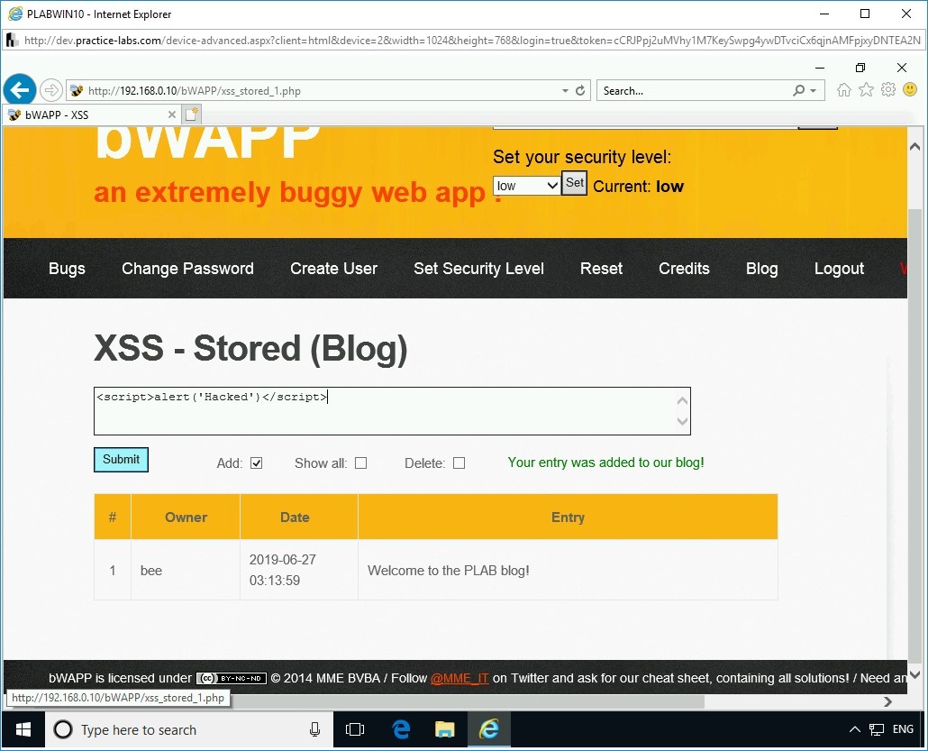 Figure 2.60 Screenshot of PLABWIN10