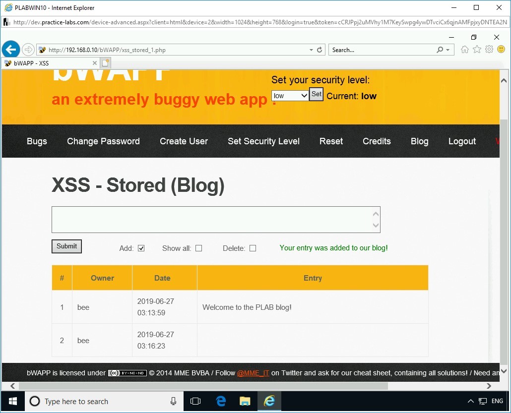Figure 2.62 Screenshot of PLABWIN10