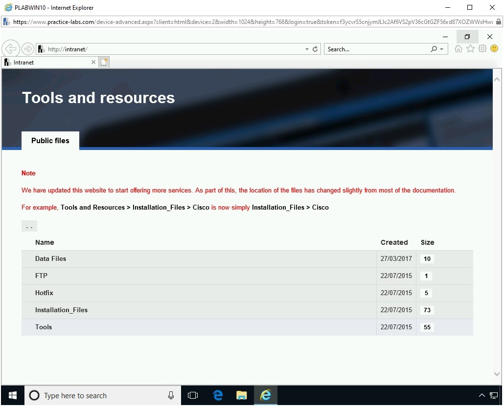 Figure 2.3 Screenshot of PLABWIN10