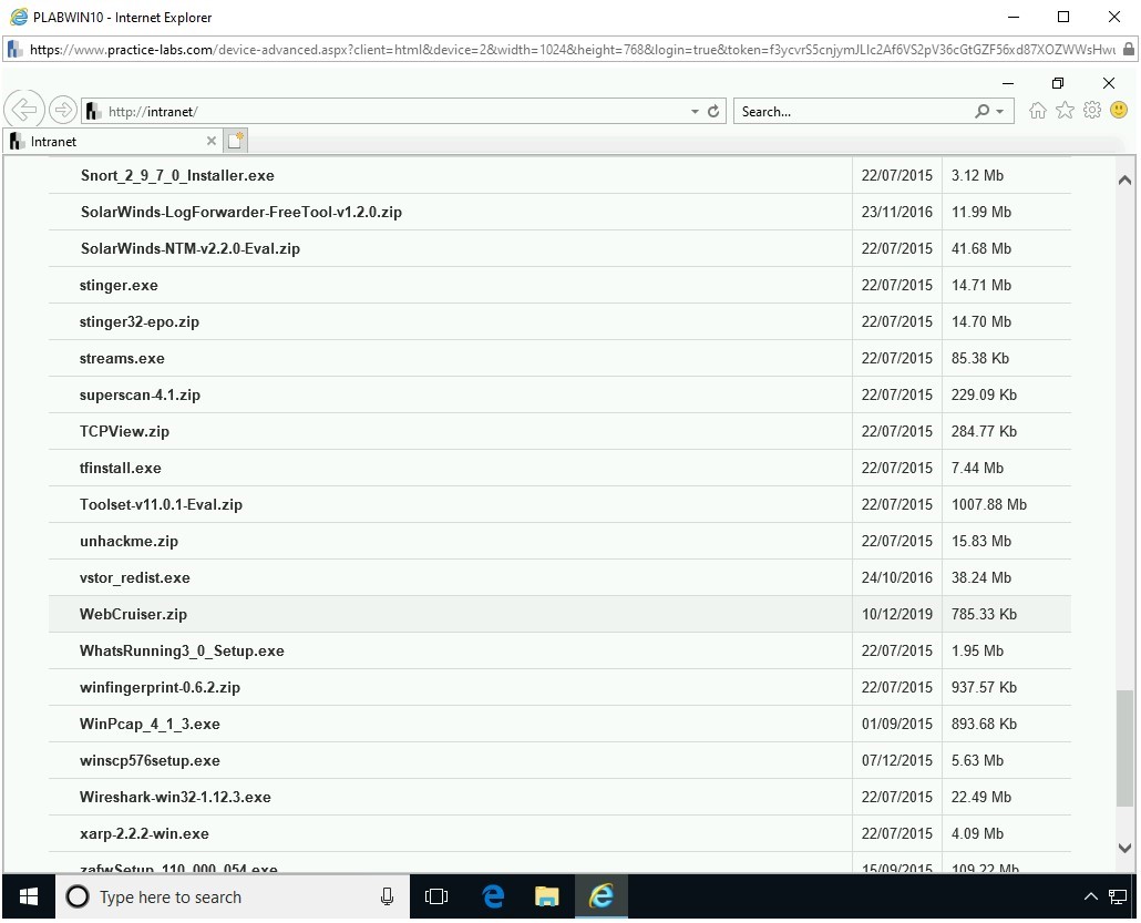 Figure 2.5 Screenshot of PLABWIN10