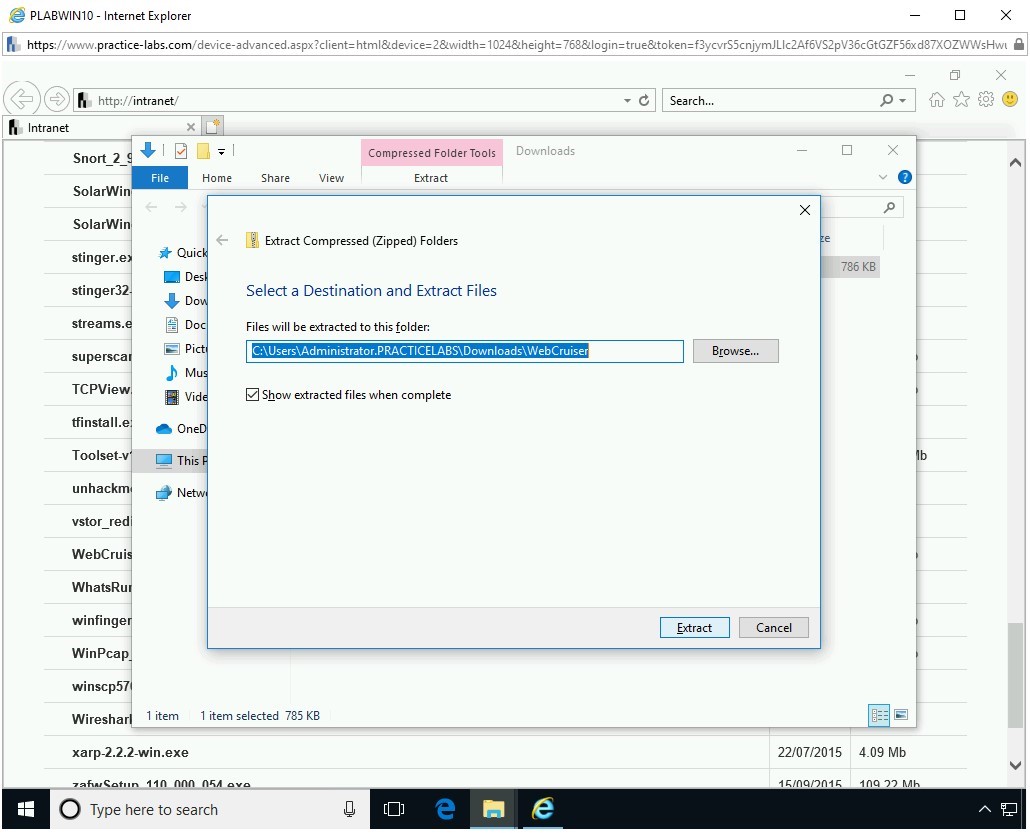 Figure 2.9 Screenshot of PLABWIN10