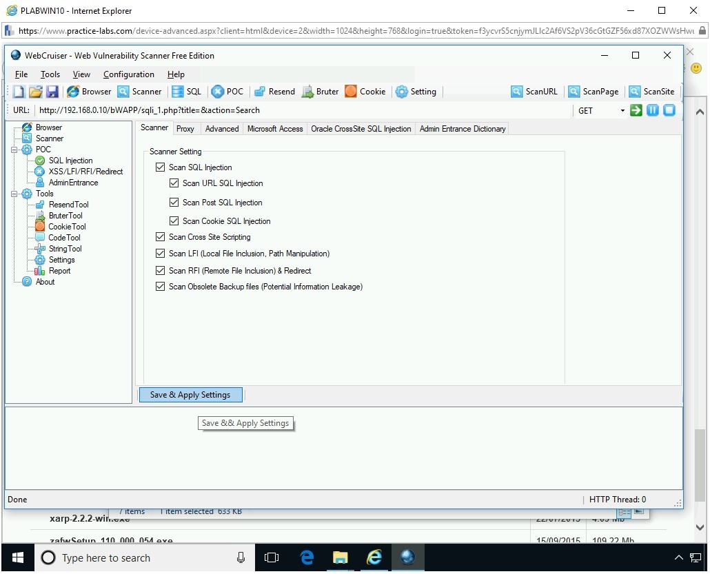 Figure 2.14 Screenshot of PLABWIN10