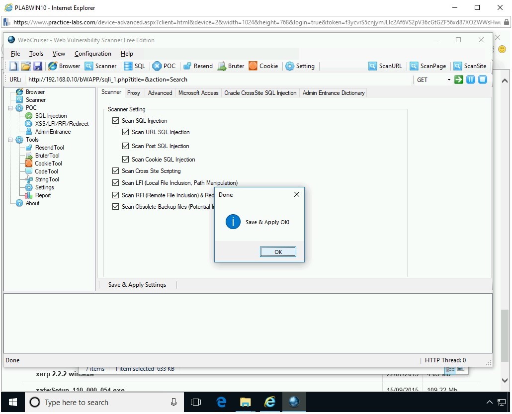 Figure 2.15 Screenshot of PLABWIN10