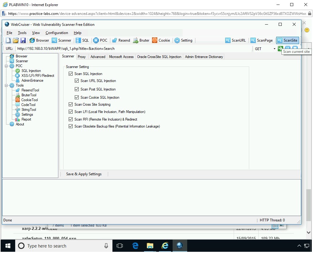 Figure 2.16 Screenshot of PLABWIN10