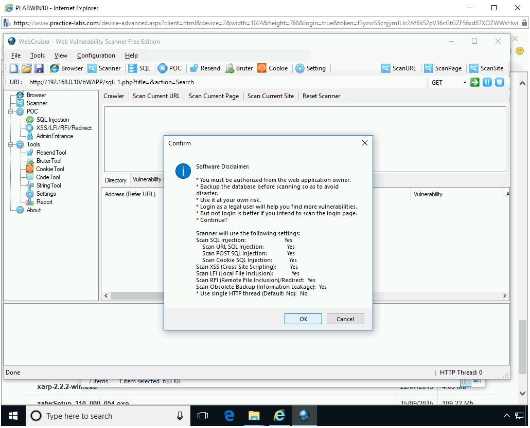 Figure 2.17 Screenshot of PLABWIN10