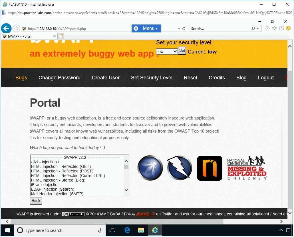 Figure 1.5 Screenshot of PLABWIN10