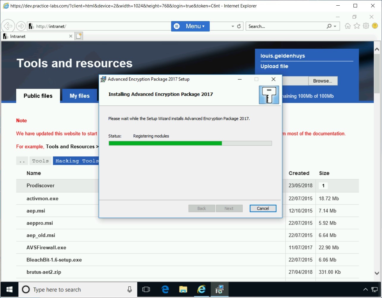 Figure 1.20 Screenshot of PLABDM01