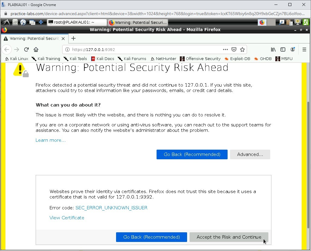 Figure 1.11 Screenshot of PLABKALI01