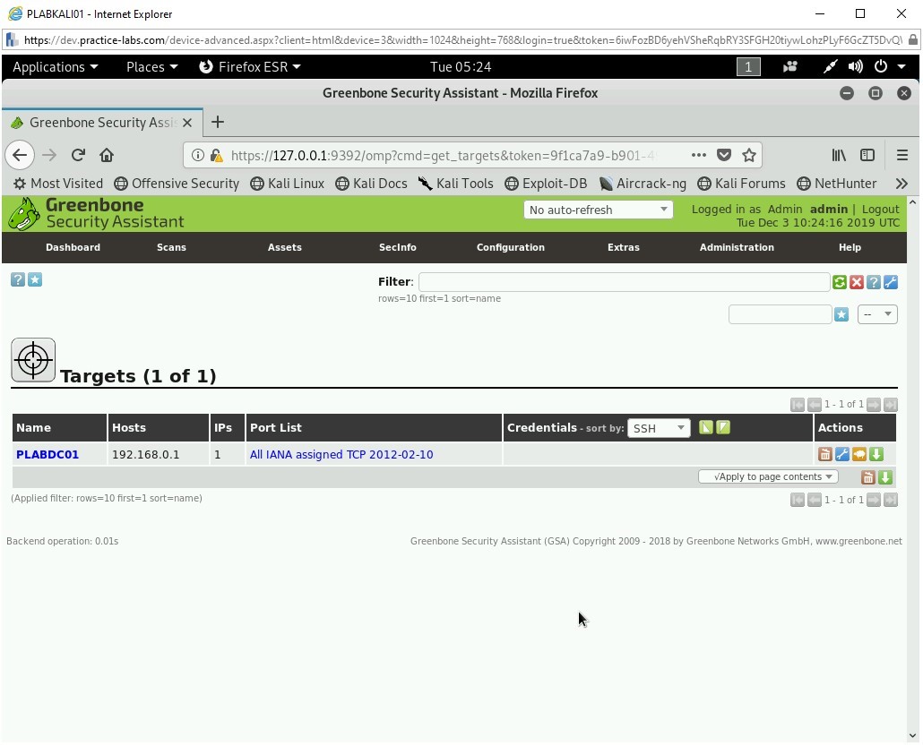 Figure 1.20 Screenshot of PLABKALI01