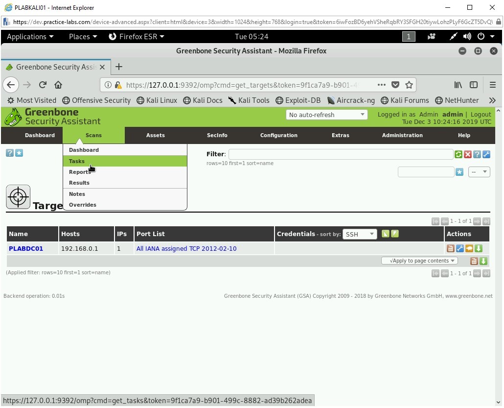 Figure 1.21 Screenshot of PLABKALI01