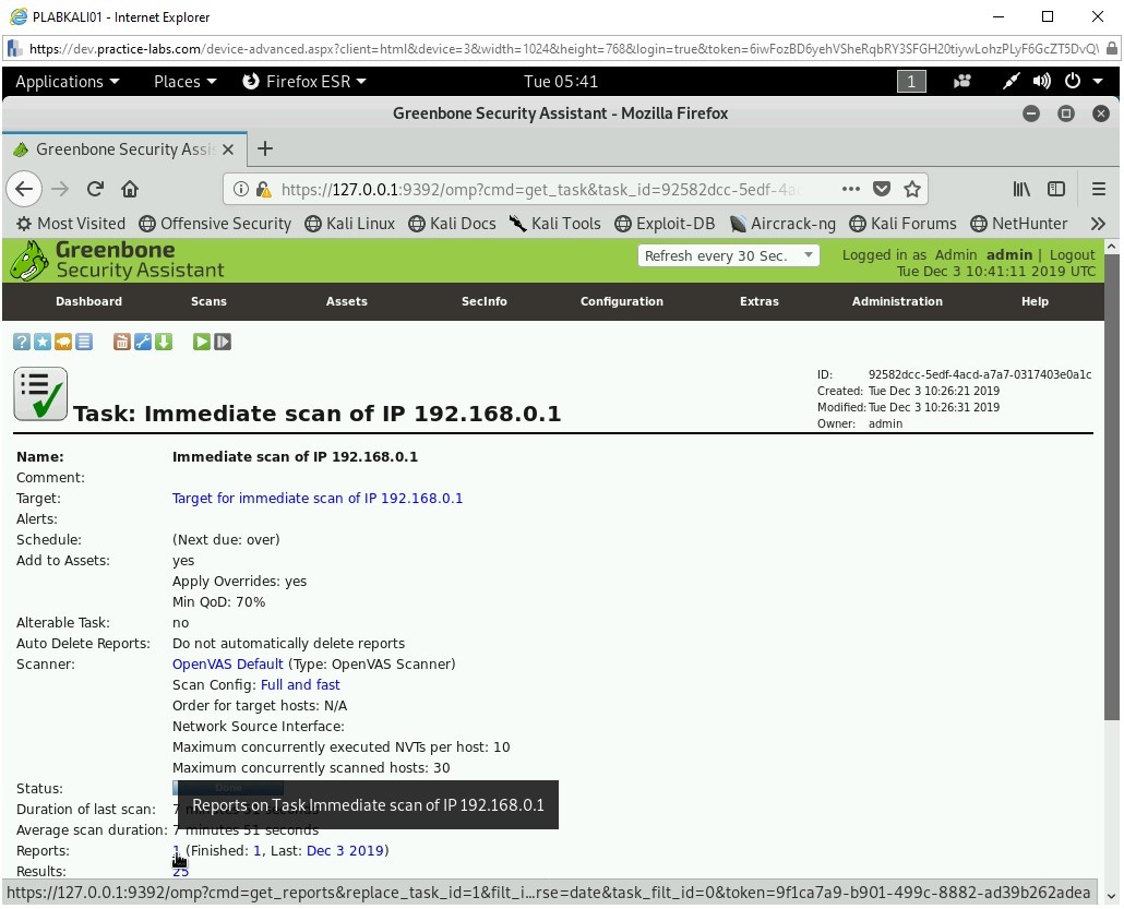 Figure 1.26 Screenshot of PLABKALI01