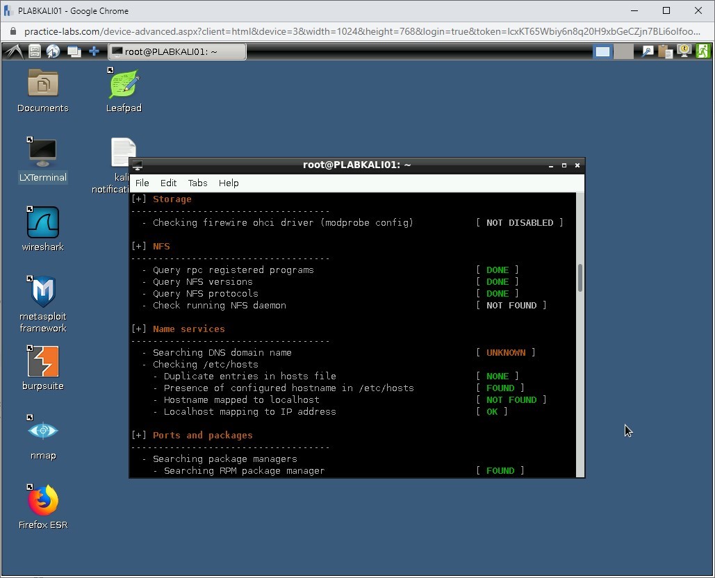 Figure 1.32 Screenshot of PLABKALI01