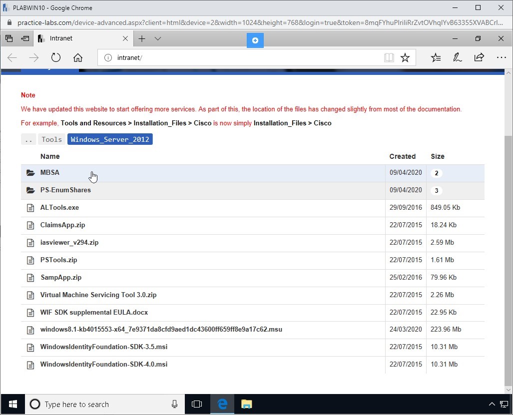Figure 1.40 Screenshot of PLABKALI01