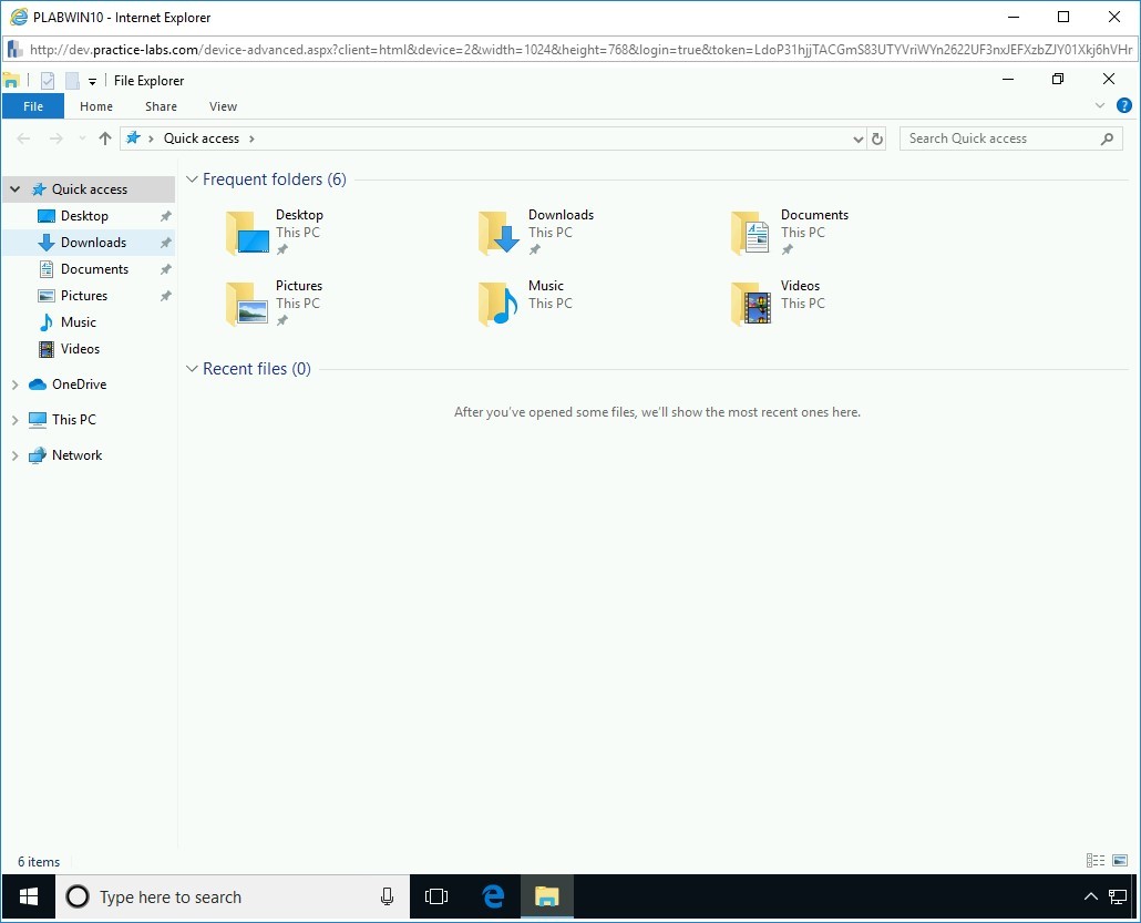 Practice Labs screenshot.