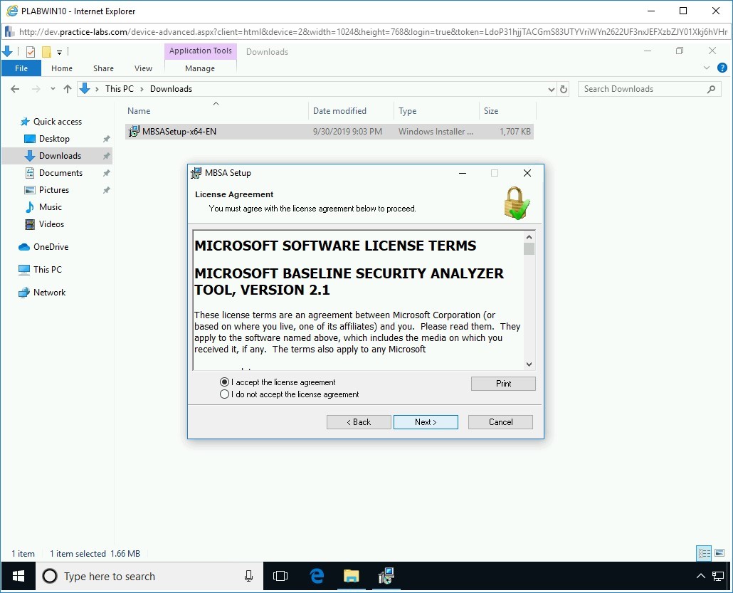 Figure 2.3 Screenshot of PLABWIN10