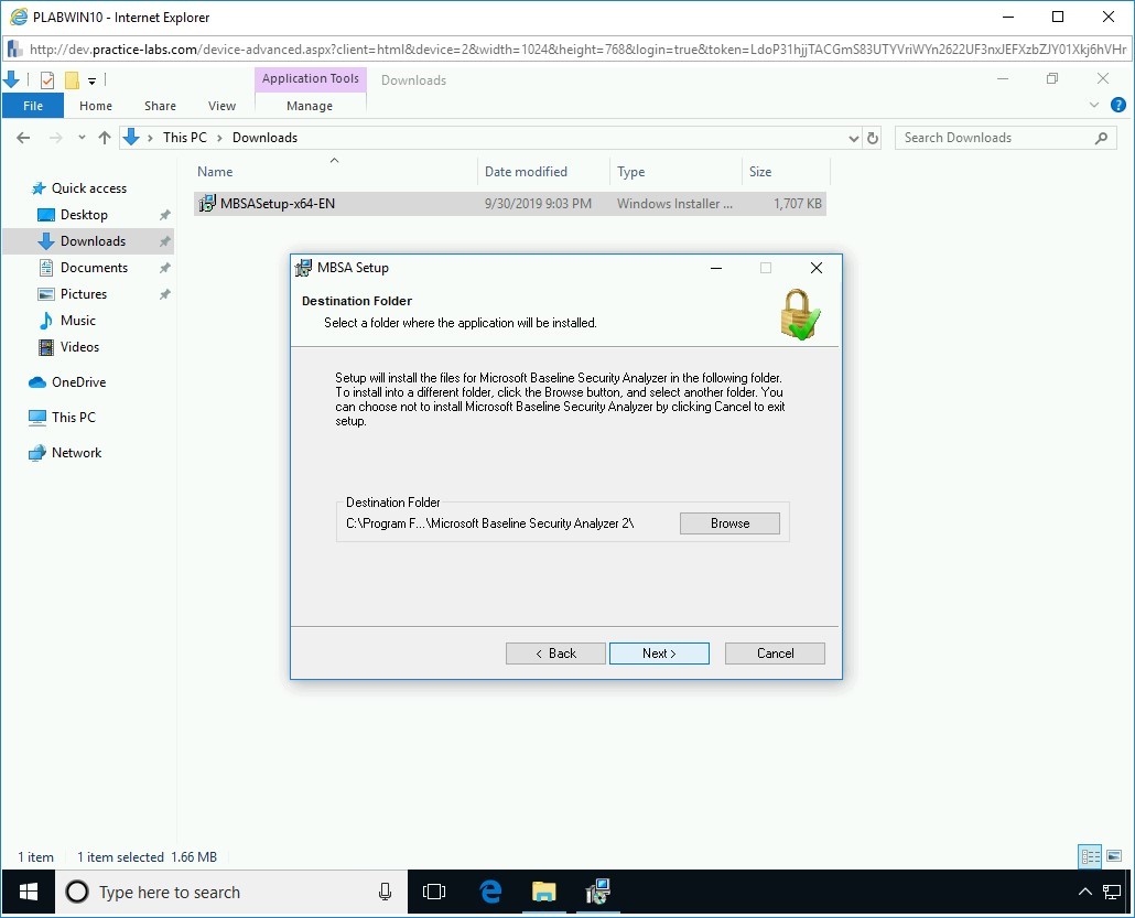 Figure 2.4 Screenshot of PLABWIN10