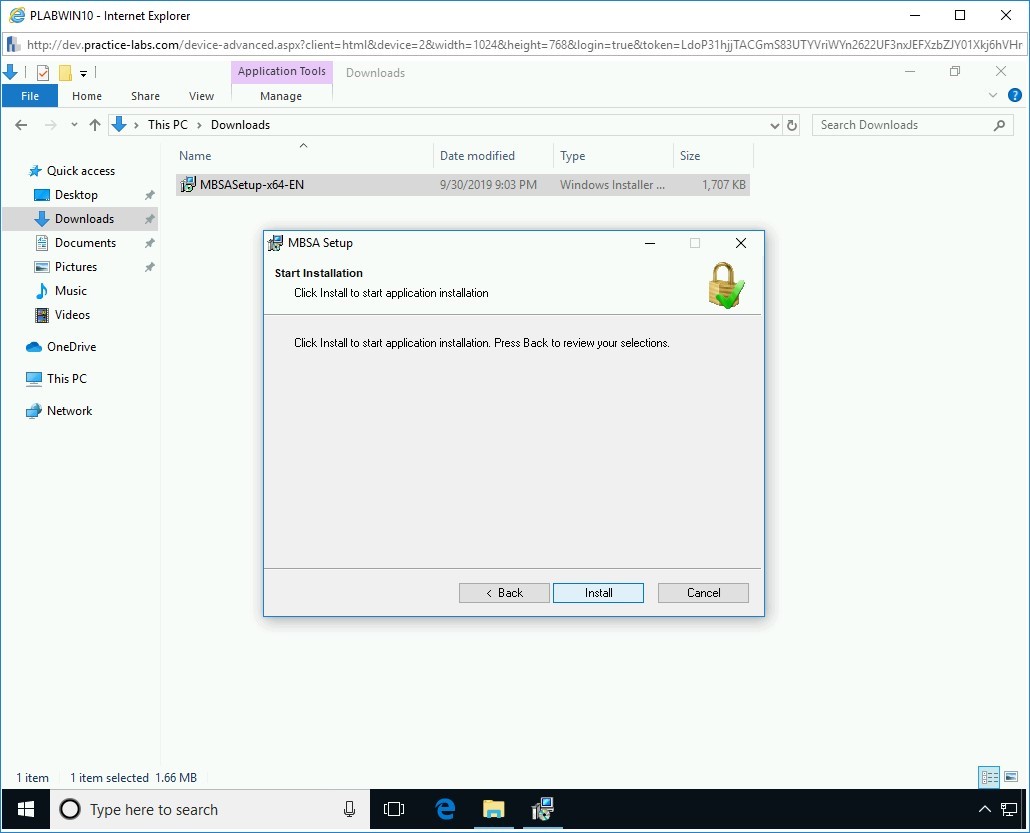 Figure 2.5 Screenshot of PLABWIN10