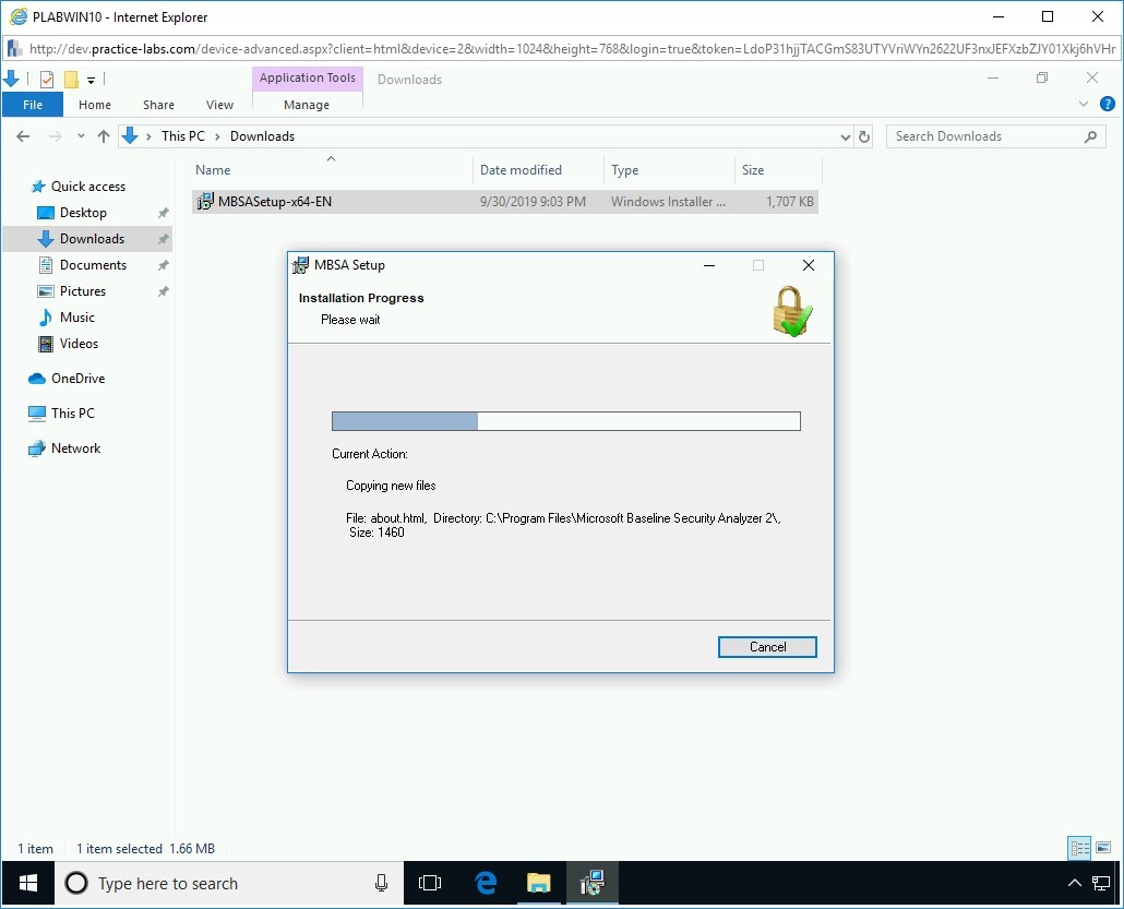Figure 2.6 Screenshot of PLABWIN10