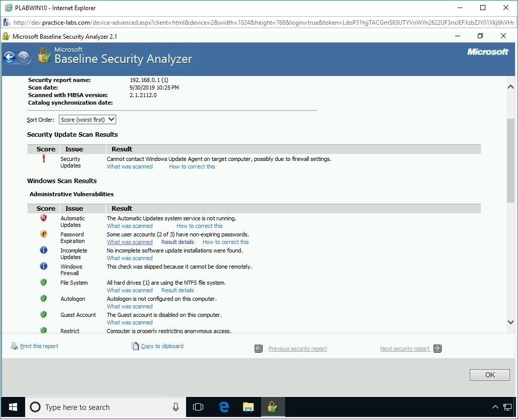 Figure 2.19 Screenshot of PLABWIN10