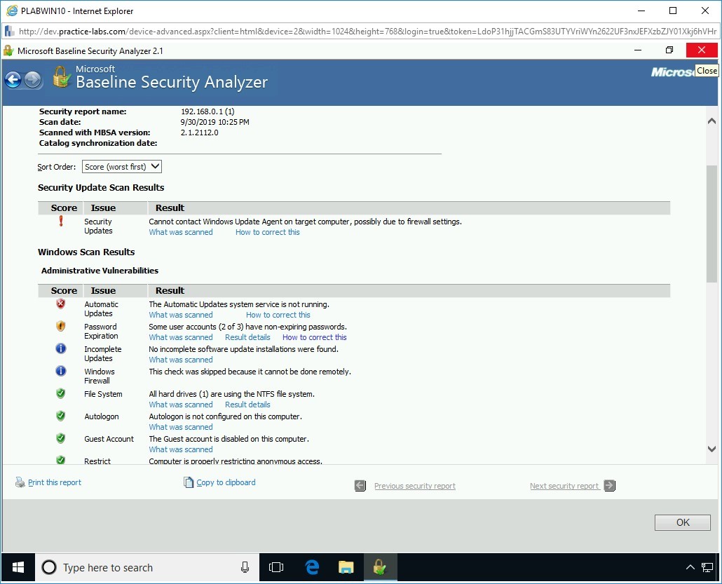 Figure 2.25 Screenshot of PLABWIN10