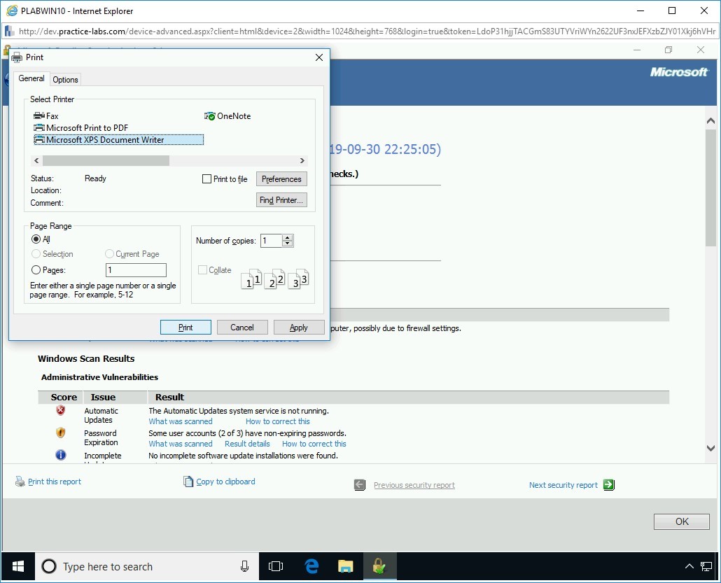 Figure 4.10 Screenshot of PLABWIN10