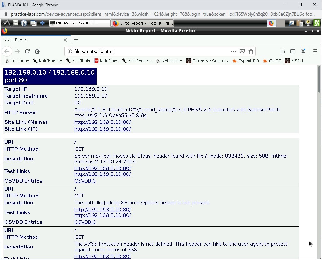 Figure 1.8 Screenshot of PLABKALI01
