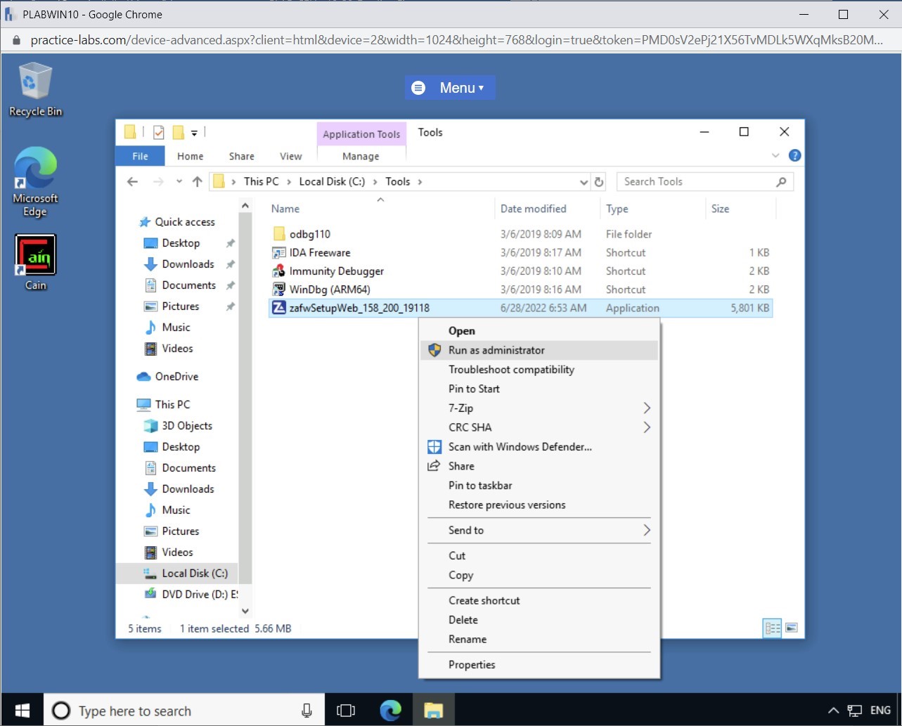 Figure 1.12 Screenshot of PLABDC01